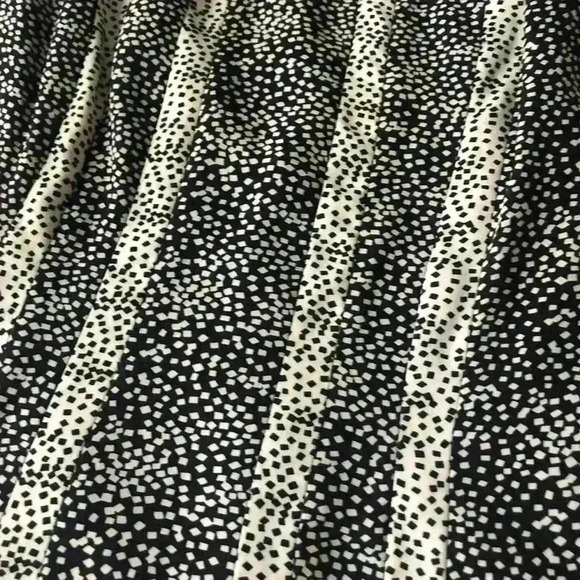 Vintage 90s Anne Klein Womens Black White Romantic Polka Dot Midi Dress 12 - Picture 5 of 8